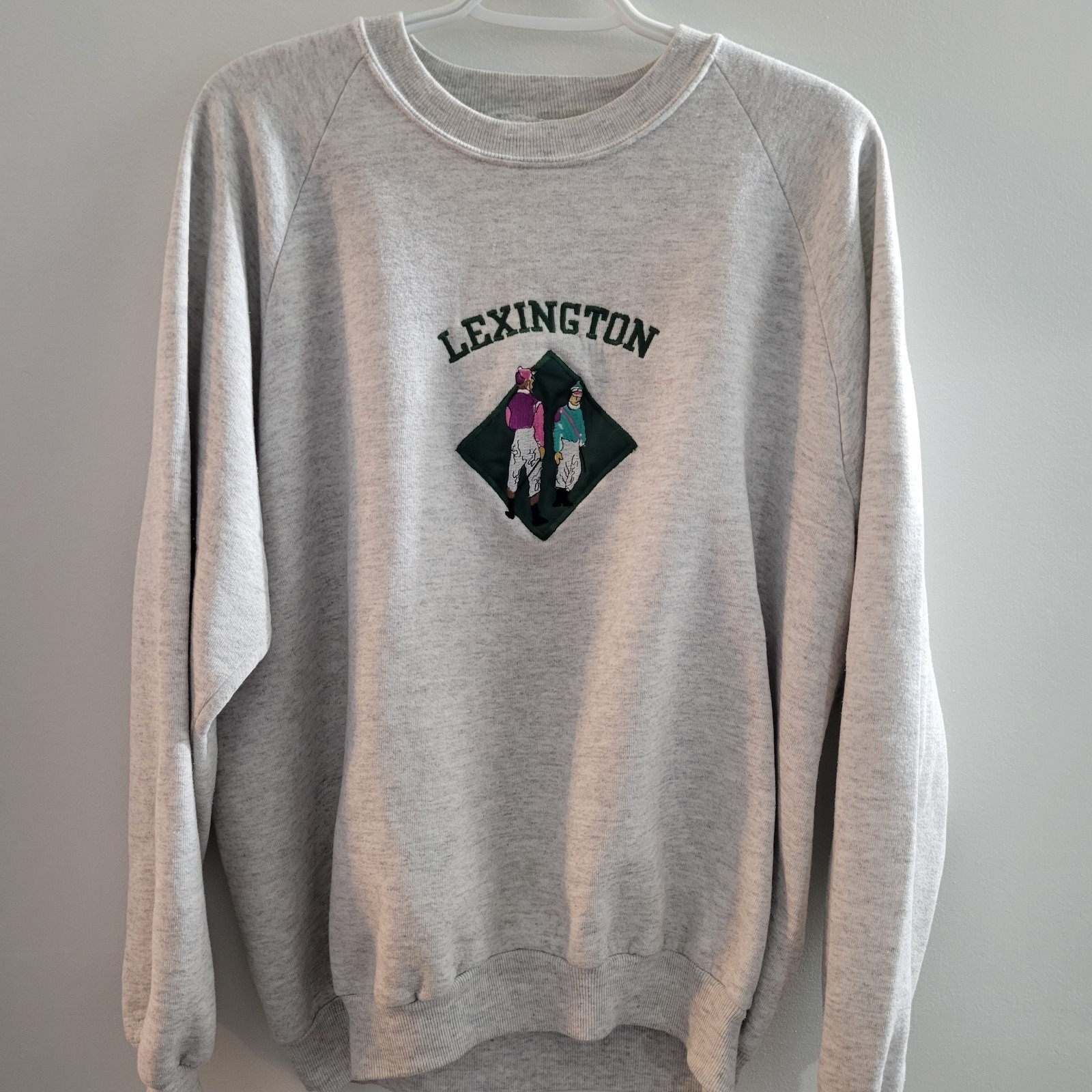Vintage Lexington Ky Horse Racing Sweatshirt Size Xl Gray Equestrian Made In Usa